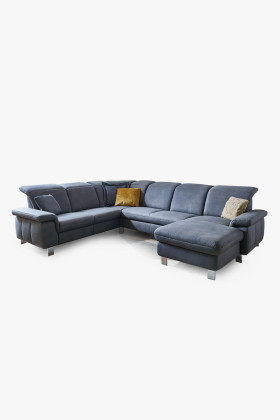 Planungs-U-Sofa Magma Stoff Sofa mit fester Sitzhöhe 46 cm